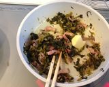 絶品本格☆明太子と高菜と豚肉のパスタ作り方4写真