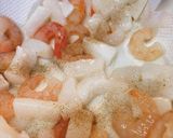 お弁当に♫シーフードの粉チーズ焼き作り方1写真