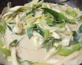 とろりん♪長ねぎ豆乳のクリームパスタ★作り方3写真