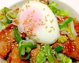 簡単！にんにく入りスタミナ豚の温玉丼♡作り方8写真