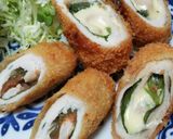 ささみロールフライ(しそチーズ＆梅しそ)作り方5写真