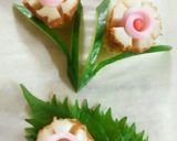 竹輪と かまぼこ 可愛いお花 飾り切り作り方9写真