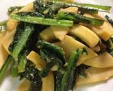 筍と青菜のオイマヨ炒め作り方4写真