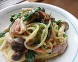 チンゲン菜とベーコンの豆乳クリームパスタ作り方6写真