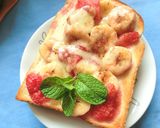❁甘酸っぱい❁苺とバナナのチーズトースト作り方6写真