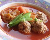 白菜とミートボールの＊トマトスープ作り方9写真