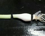 わけぎの根っこの醤油漬け作り方1写真