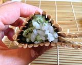 母の日に薬膳入りｶｰﾈｰｼｮﾝ飾り巻寿司作り方8写真