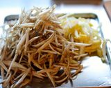 ごぼうtoセロリのカレーきんぴら作り方1写真