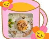 とにかく可愛く目玉焼♪お花をＯＮ♪No１作り方15写真