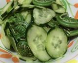 きゅうりとこごみの酢の物作り方3写真