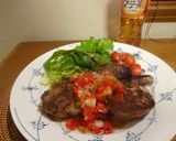 サルサ風ソースで食べるハンバーグ作り方13写真