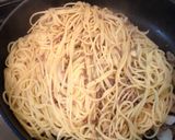 挽き肉とキャベツのパスタ作り方8写真