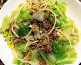 挽き肉とキャベツのパスタ作り方10写真