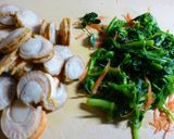春の味　ほたてとクレソンのオリーブオイル作り方2写真
