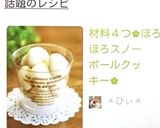 材料４つ✿ほろほろスノーボール✿作り方7写真