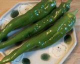 おつまみに！万願寺唐辛子のアンチョビ詰め作り方1写真
