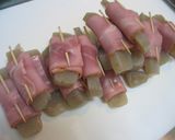 こんにゃくのベーコン巻き　照り焼きで★作り方3写真