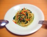 水菜と桜海老の春パスタ作り方5写真