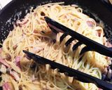 キノコとベーコンのクリームパスタ作り方5写真