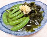 白だしで簡単♪絹さや＆わかめの煮物作り方5写真