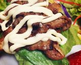 フレンチトーストパンで焼き肉バーガー作り方7写真