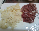簡単☆春料理☆筍と豚肉のめんつゆ卵炒め作り方1写真