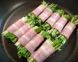 簡単おつまみ♪水菜のベーコン巻き作り方2写真