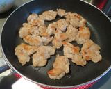 簡単！豚うすぎり肉の彩り✿甘酢丼作り方4写真