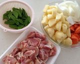 ヨシダソースで♪鶏肉とじゃがいもの煮物作り方1写真