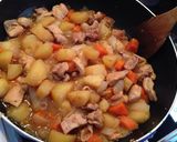 ヨシダソースで♪鶏肉とじゃがいもの煮物作り方5写真
