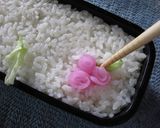 【弁当飯】桜大根(漬物)deピンクのお花作り方10写真