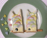 子供の日たった一枚のパンてこいのぼり！作り方8写真