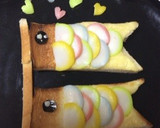 子供の日たった一枚のパンてこいのぼり！作り方9写真