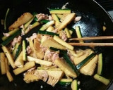 たけのことズッキーニの中華炒め作り方3写真