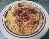 醤油バターが美味♪舞茸とハムの和風パスタ作り方6写真