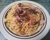 醤油バターが美味♪舞茸とハムの和風パスタ作り方6写真