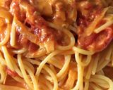 たっぷりソースの濃厚トマトクリームパスタ作り方9写真