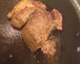 チーズとホワイトソースのビーフステーキ作り方3写真