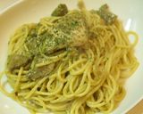 お手軽バジルソースと鶏肉のパスタ作り方8写真