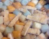 野菜の麩と油揚げのすまし汁作り方2写真