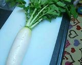 大根の葉炒め作り方1写真