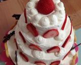 大家族のいちごのバースデーケーキ作り方15写真