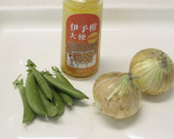 スナップえんどうと新たまねぎの炒め物作り方1写真