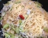 フェンネルとシラスと春キャベツのパスタ作り方7写真