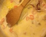 シーフードのホワイトソースの生パスタ作り方3写真