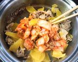 キムチと沢庵と豚肉の炒め物作り方4写真