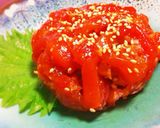 マグロのユッケ作り方1写真