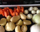 ゴロゴロ野菜とハンバーグ✿カレープレート作り方7写真