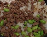 ひき肉＋えだまめで、ボリューム筍ごはん作り方6写真